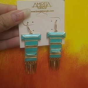 Amrita Singh 'Tina' Turquoise and Gold Earrings